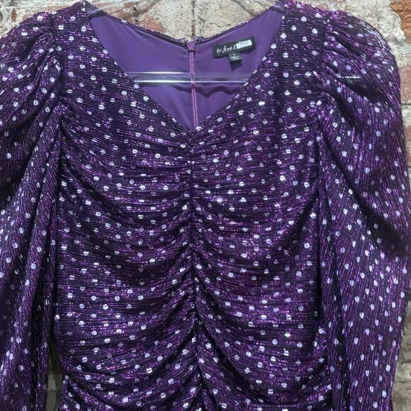 For Love and Lemons La Villette Mini Dress in Purple Size Medium - Picture 7 of 9